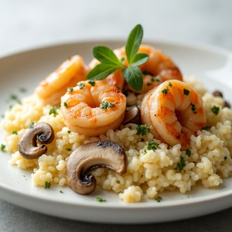 Creamy Wild Mushroom Cauliflower Risotto