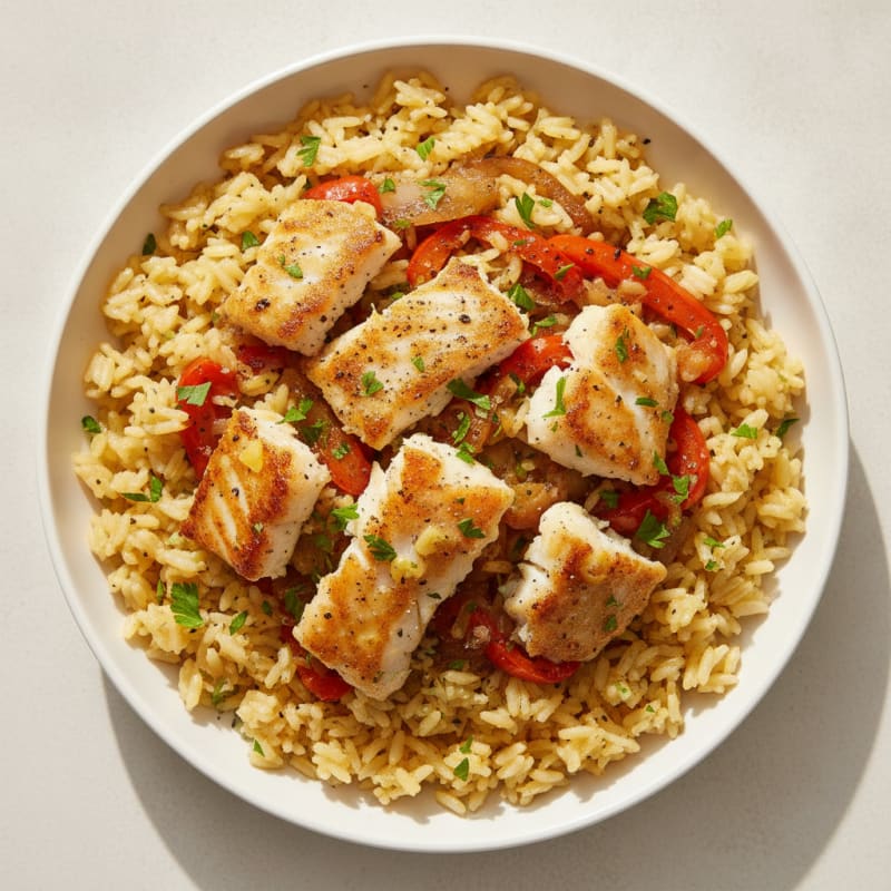 Salted Cod with Garlic Rice