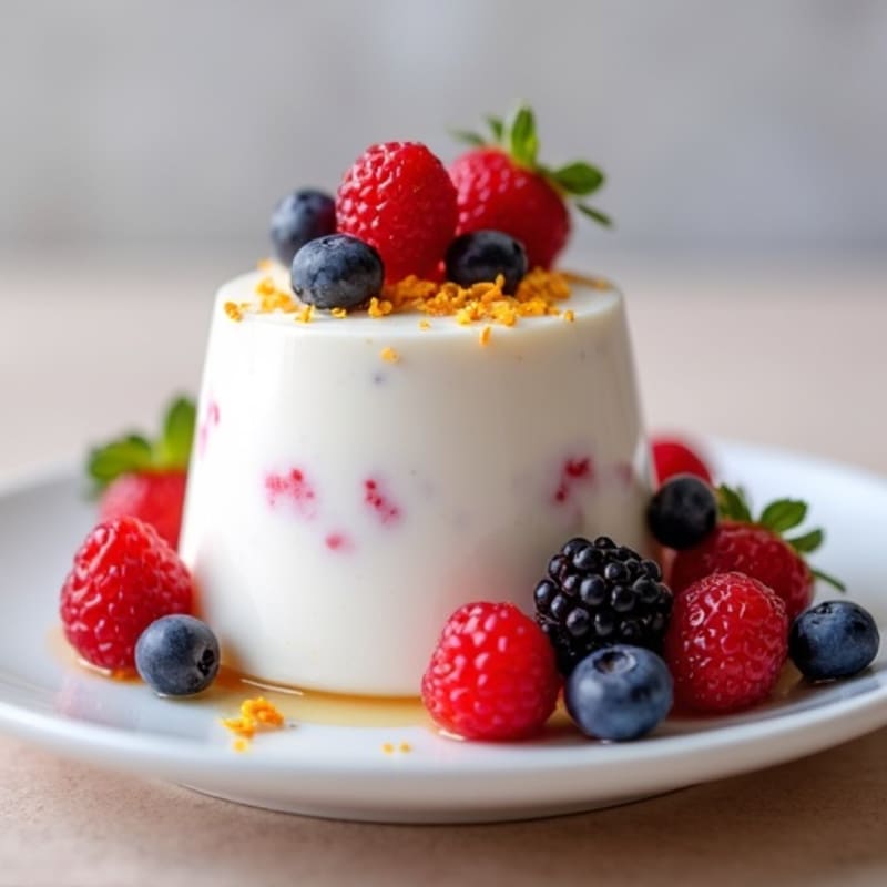 Creamy Greek Yogurt Protein Mousse with Mixed Berries