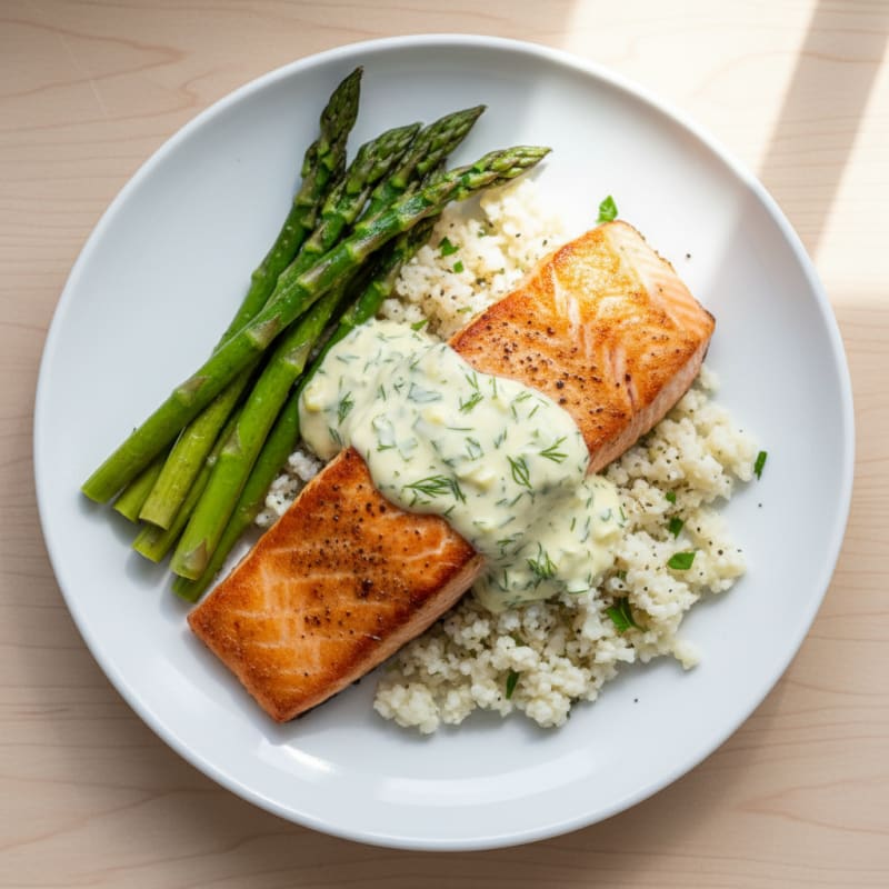 Pan-Seared Salmon with Lemon-Dill Sauce