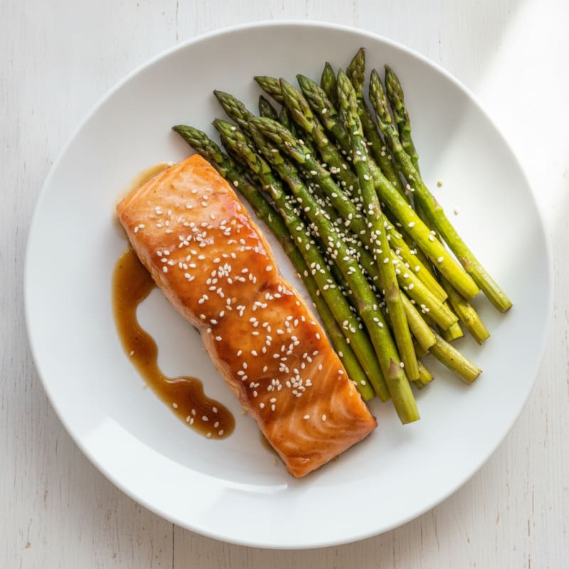 Teriyaki Glazed Salmon with Roasted Asparagus