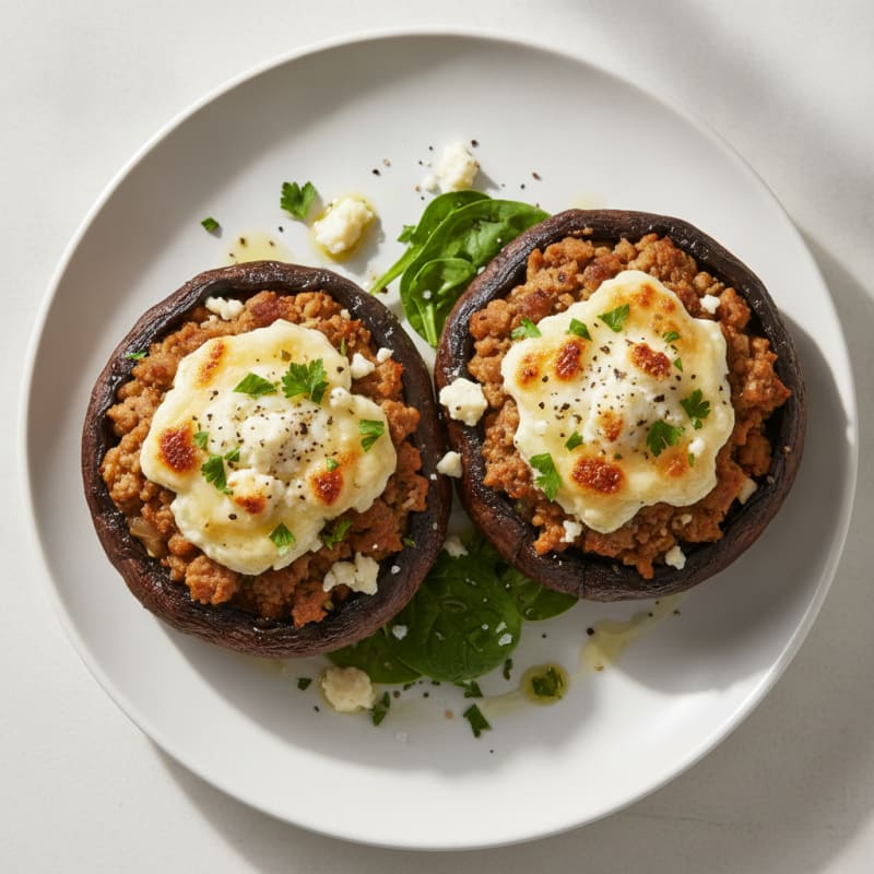 Herb and Goat Cheese Stuffed Portobello