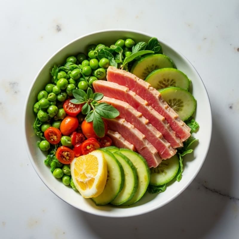 Fresh Tuna Avocado Bowl with Sesame-Soy Dressing