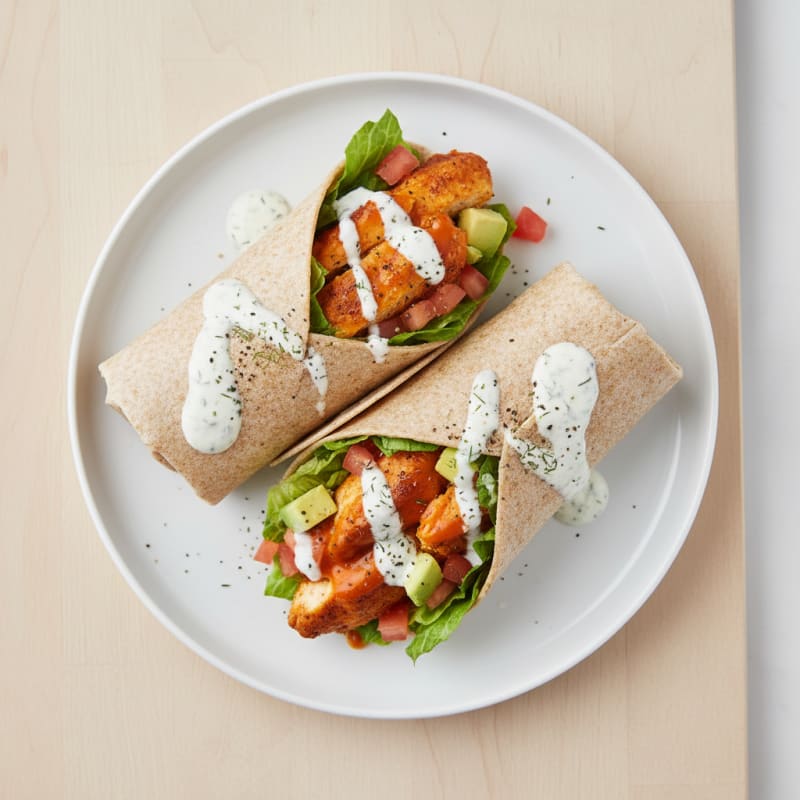 Crispy Buffalo Chicken Ranch Wraps