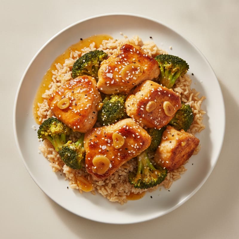 Baked Orange Chicken and Broccoli