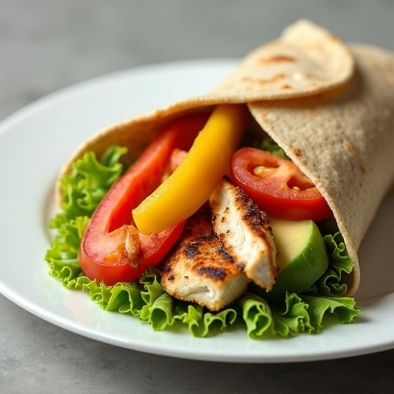 Grilled Chicken and Fresh Veggie Wrap