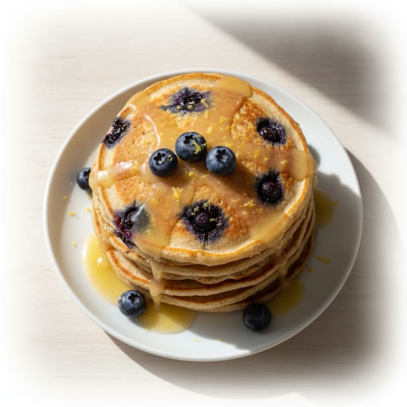 Blueberry Ricotta Pancakes with Lemon Zest