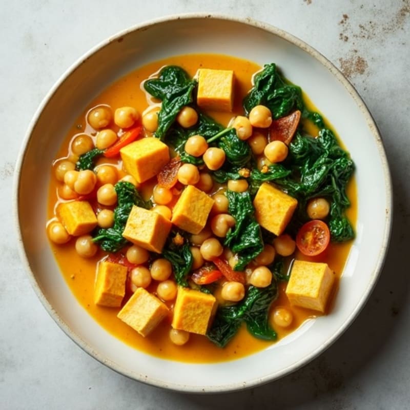 Creamy Coconut Chickpea and Spinach Curry