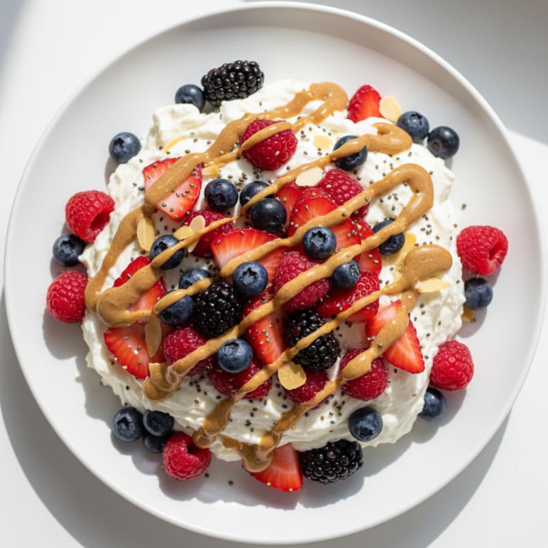 Greek Yogurt Protein Mousse with Berries