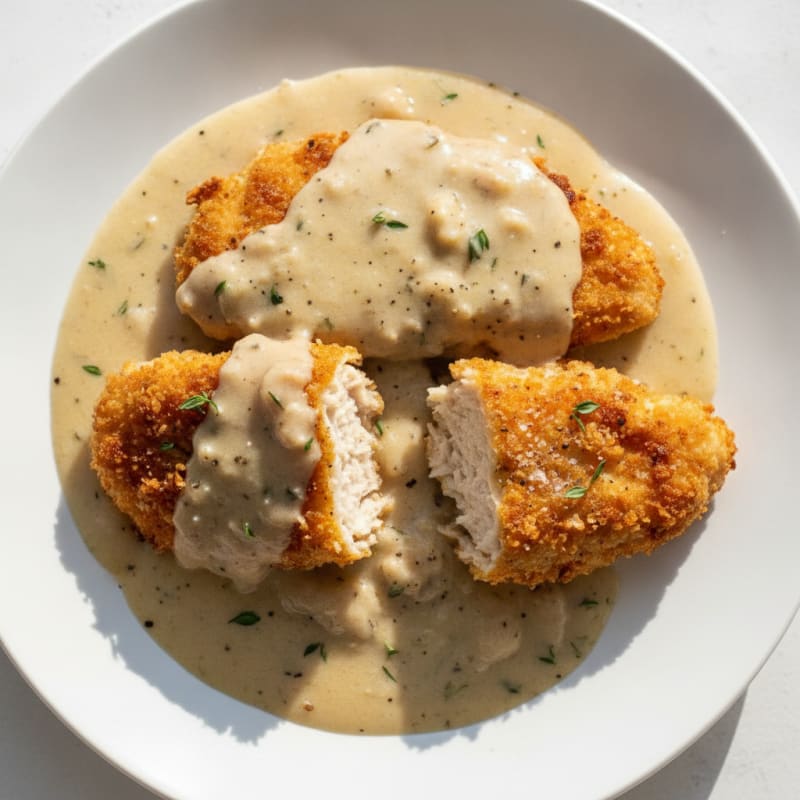 Buttermilk Fried Chicken with Creamy Gravy