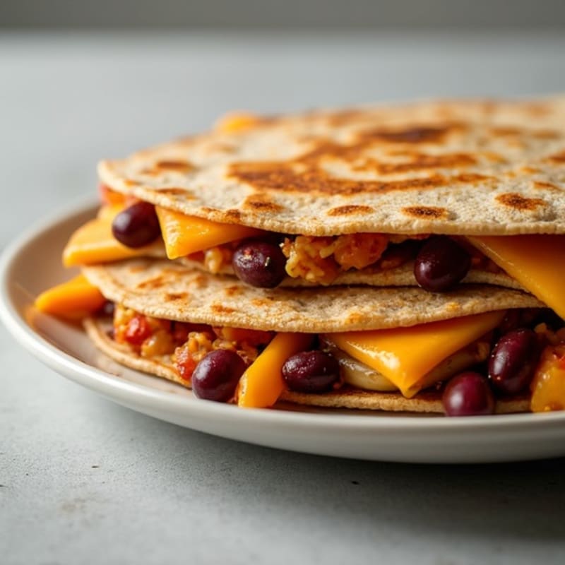 Smoky BBQ Chicken and Black Bean Quesadilla