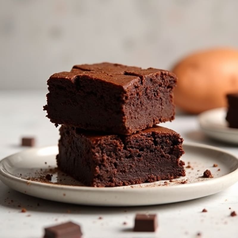 Protein-Packed Dark Chocolate Sweet Potato Brownies