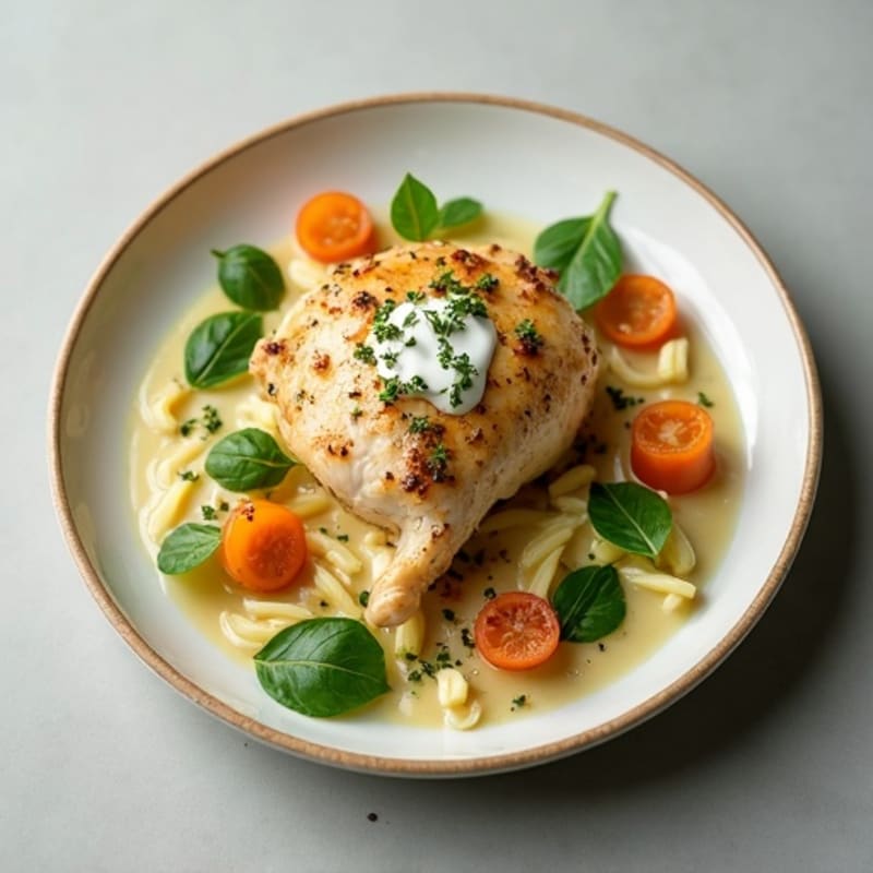 Creamy Herb-Roasted Chicken with Garlic Butter Sauce