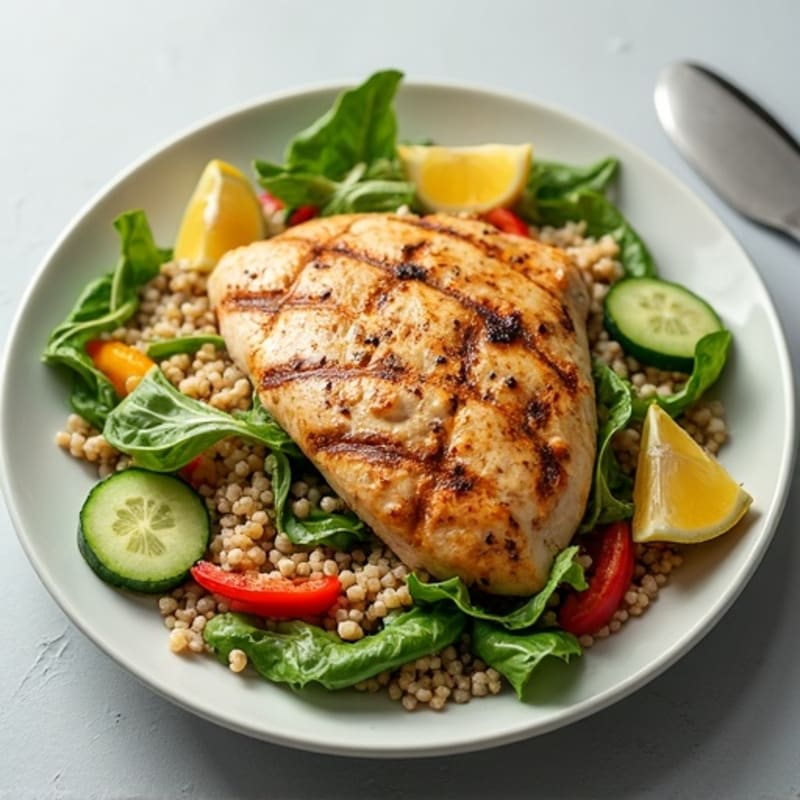 Grilled Chicken and Quinoa Salad with Lemon Vinaigrette