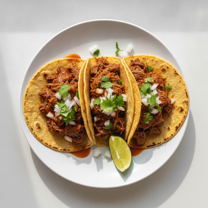 Birria-Style Shredded Beef Tacos