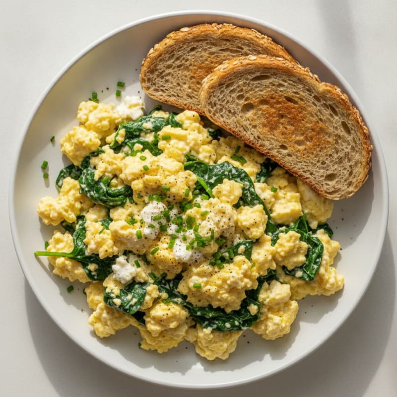 High Protein Cottage Cheese Scramble