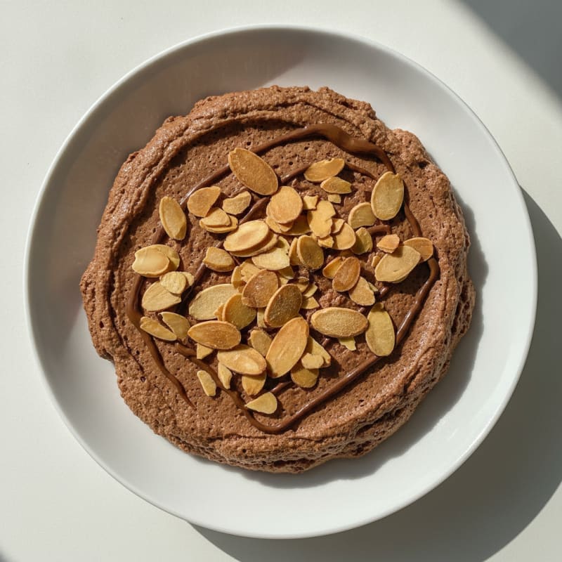 Silky Chocolate Protein Pudding with Toasted Almonds
