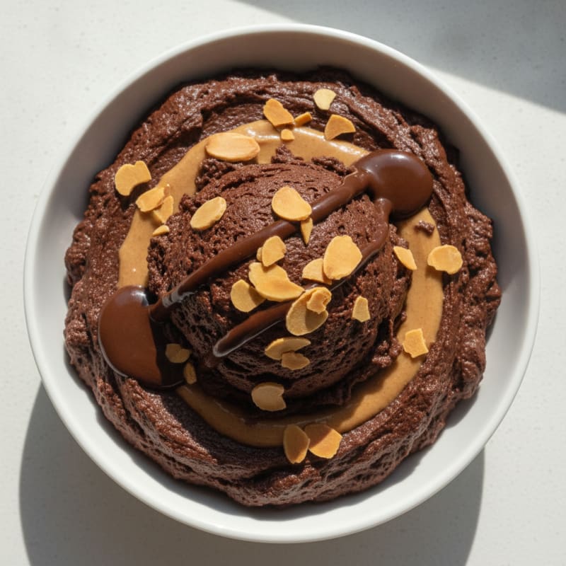 Silky Chocolate Protein Mousse with Almond Butter