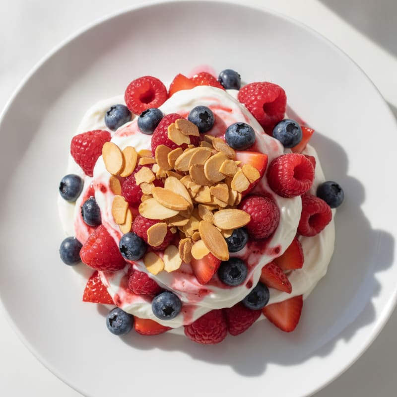 Greek Yogurt Protein Parfait with Mixed Berries
