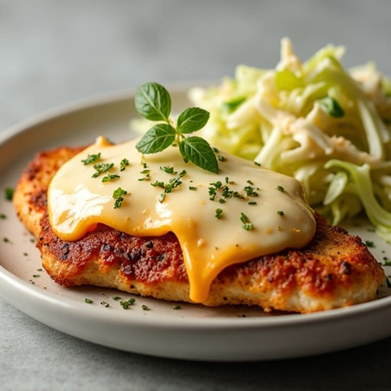Cheesy Italian Roasted Chicken with Creamy Chipotle Slaw