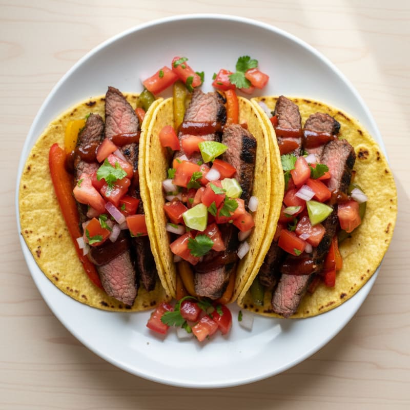 Grilled Steak Tacos with Fresh Tomato Salsa