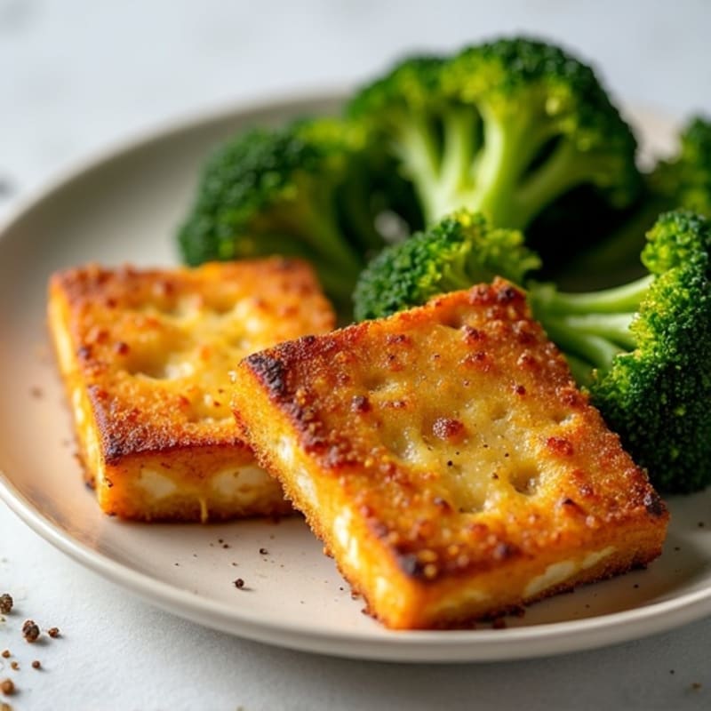 Crispy Baked Tofu with Roasted Broccoli