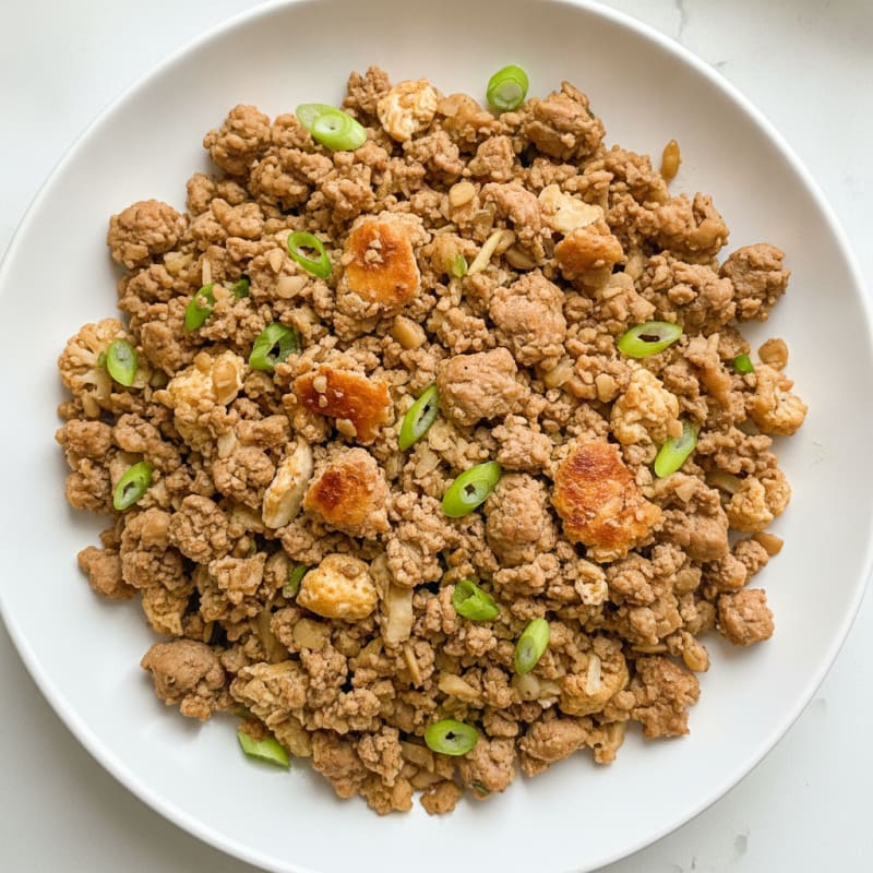 Savory Turkey Mince Cauliflower Rice Stir-Fry
