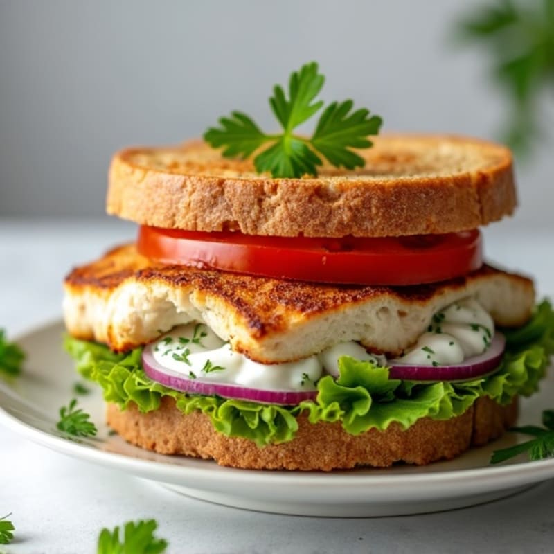 Herb-Roasted Chicken and Greek Yogurt Salad Sandwich