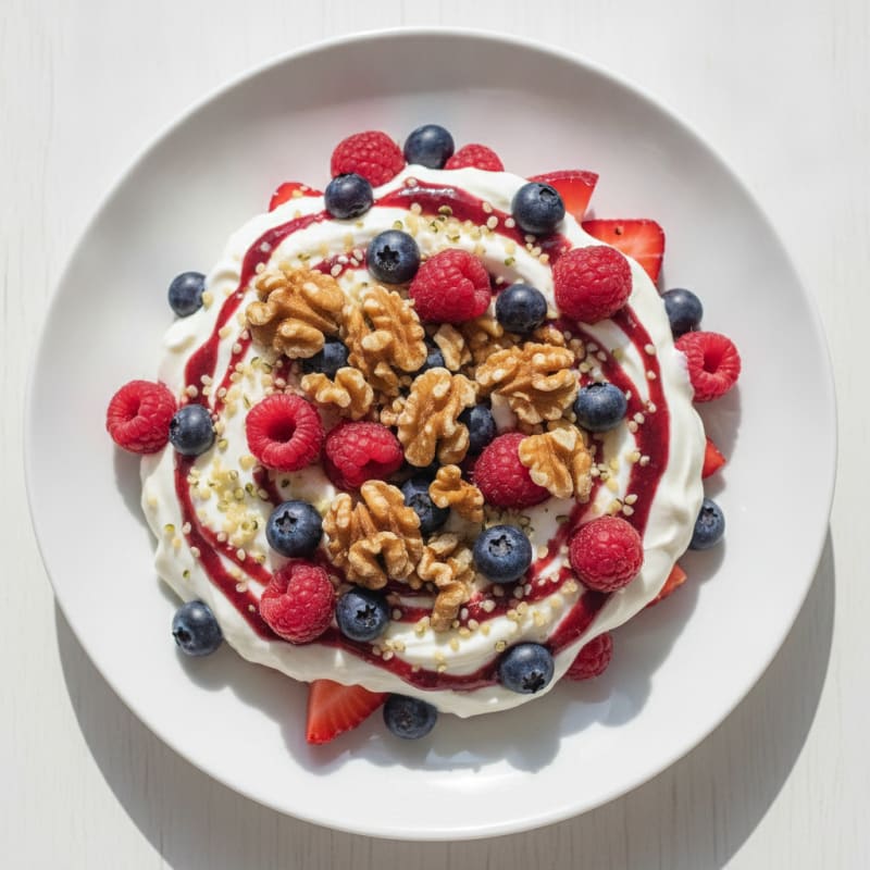 Creamy Greek Yogurt Protein Parfait with Mixed Berries