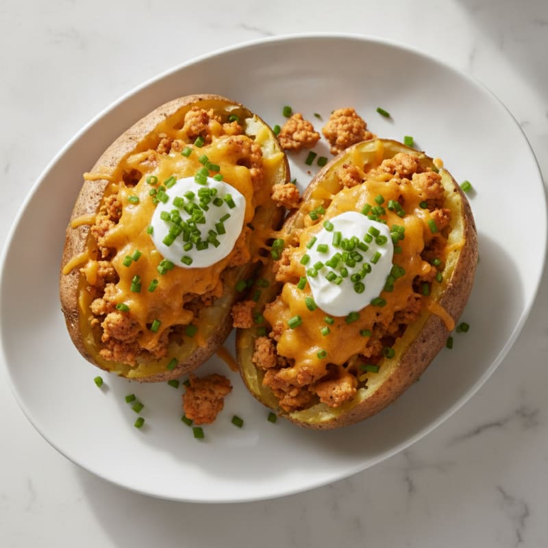 Hearty Loaded Baked Potatoes with Chives