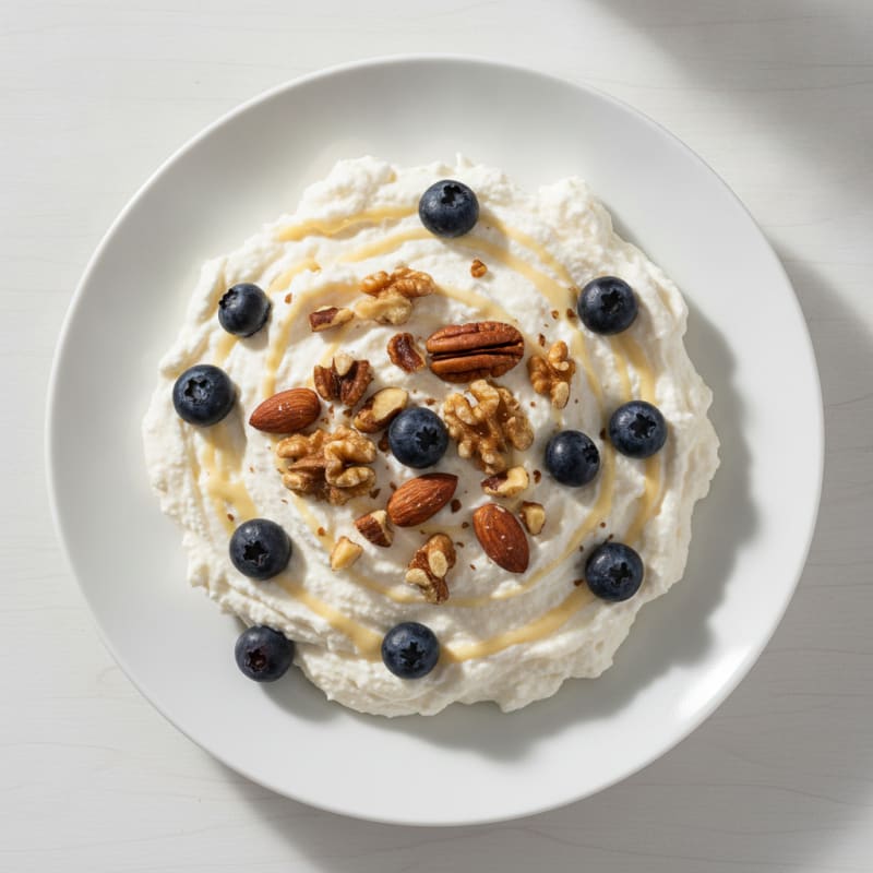 Greek Yogurt Protein Mousse with Mixed Nuts