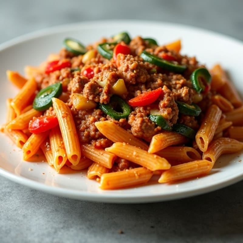 Lean Ground Beef and Vegetable Pasta with Robust Tomato Sauce