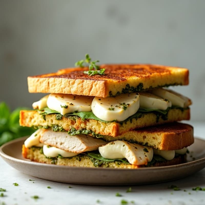 Fresh Mozzarella Pesto Grilled Sandwich