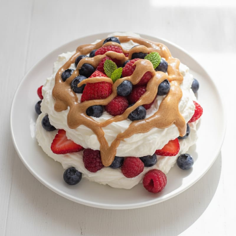 Greek Yogurt Protein Parfait with Mixed Berries and Almond Butter