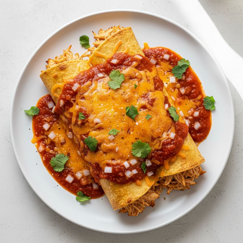 Creamy Chicken Enchiladas with Zesty Sauce