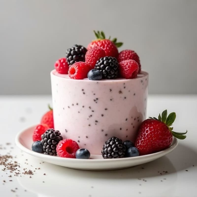 Silky Greek Yogurt Protein Mousse with Berries
