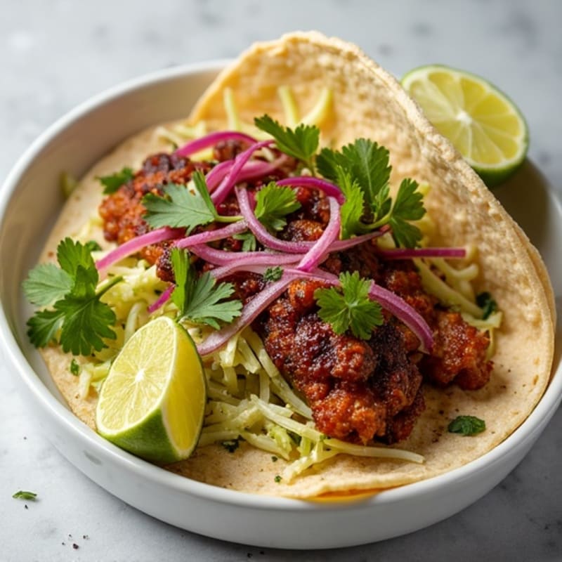 Crispy Slow Cooked Pork Carnitas with Zesty Cabbage Slaw