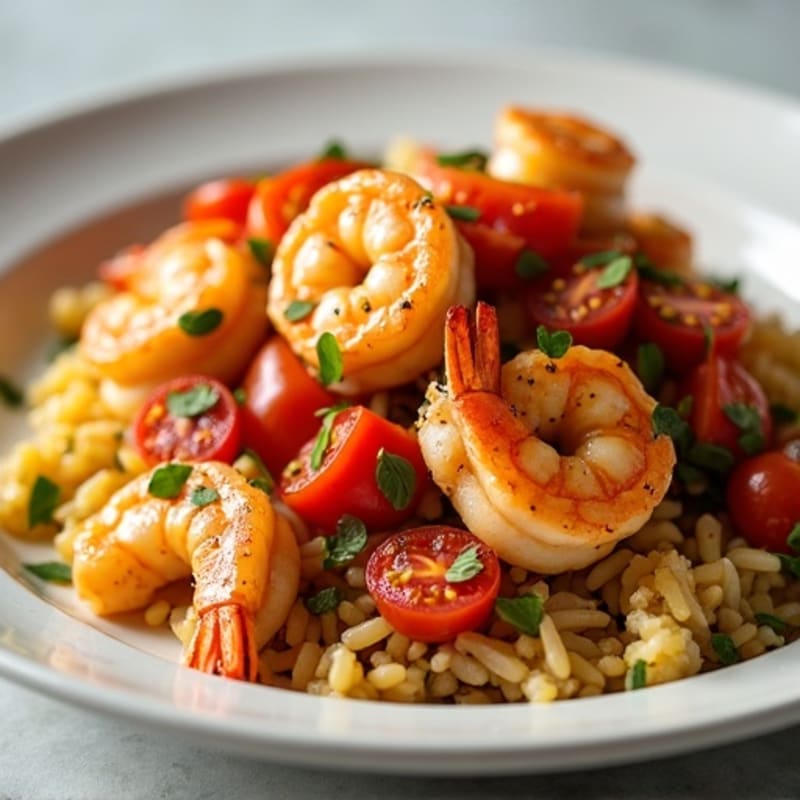 Spicy Shrimp and Chicken Cauliflower Rice Jambalaya