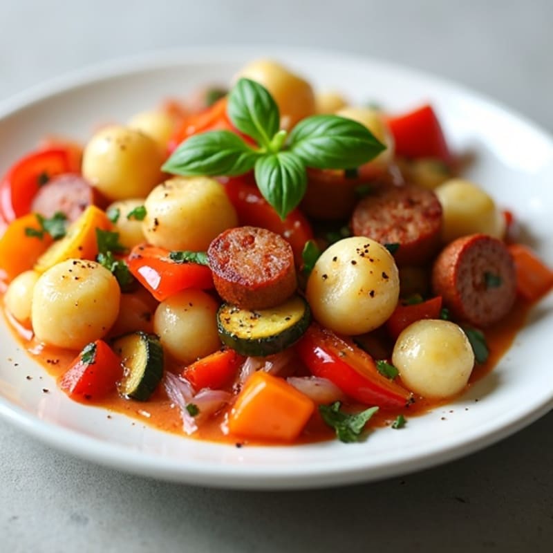 Gnocchi with Chicken Sausage and Roasted Vegetables