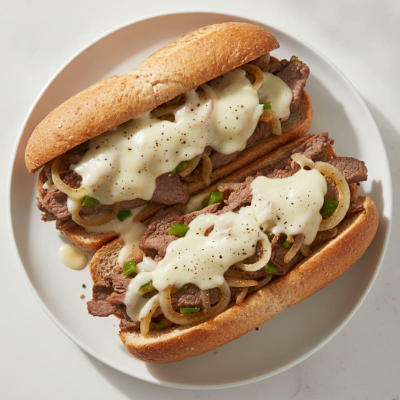 Classic Philly Cheesesteak Sandwich