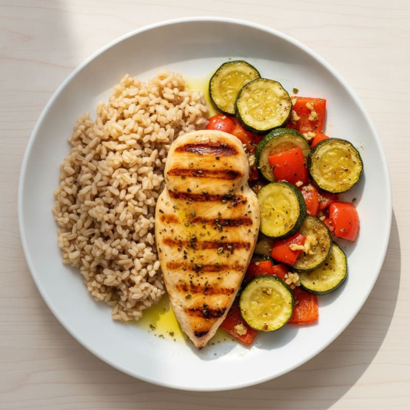 Lemon-Herb Grilled Chicken with Roasted Vegetables