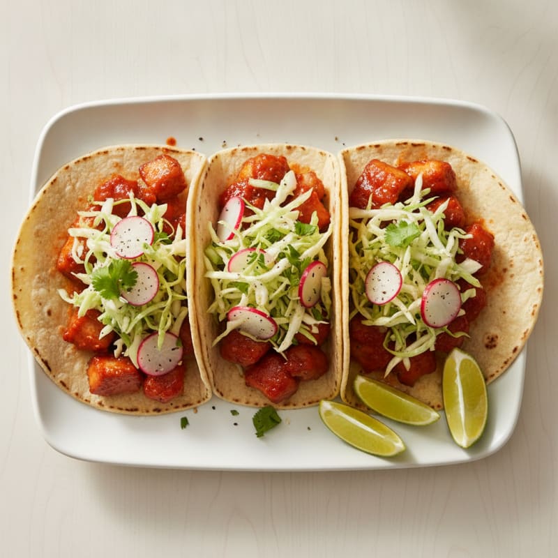 Spicy Gochujang Pork Belly Tacos