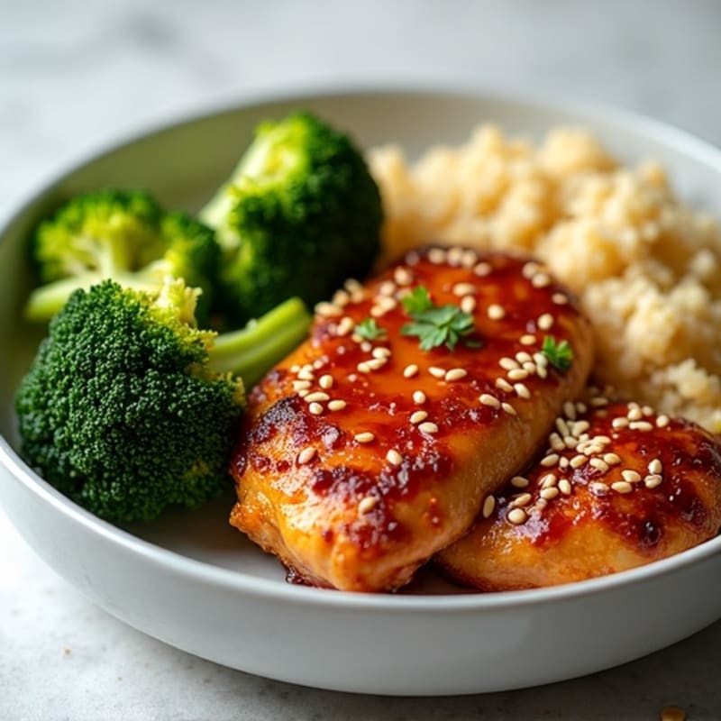 Crispy Teriyaki Chicken with Roasted Broccoli