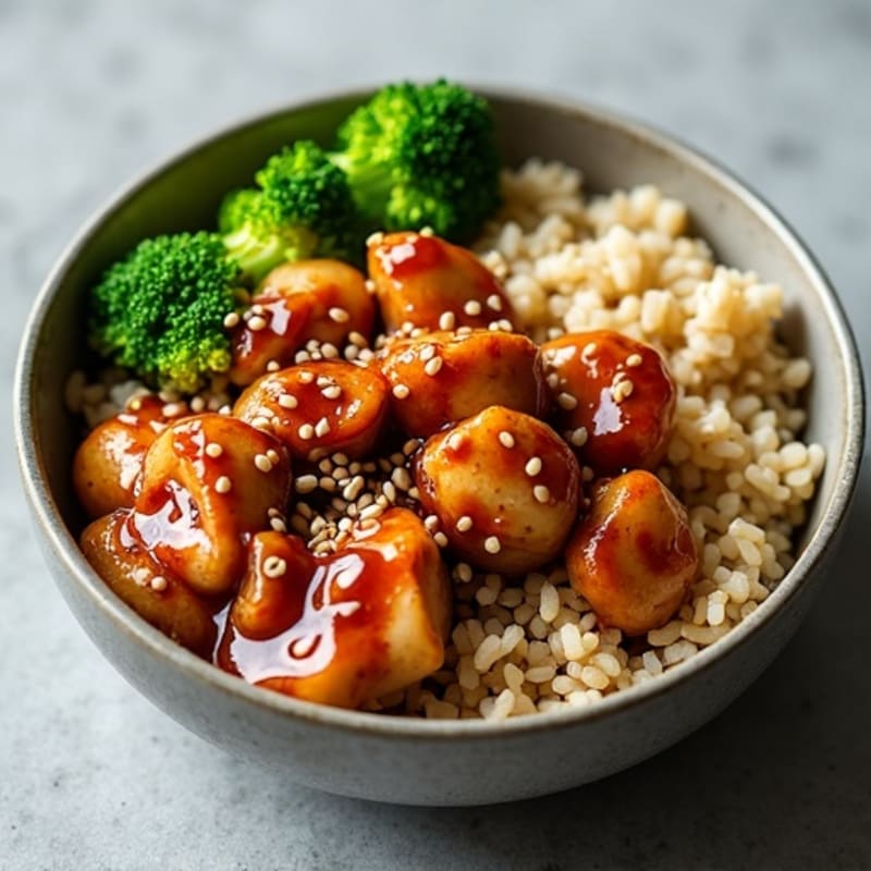 Sticky Ginger-Garlic Teriyaki Chicken Bowl