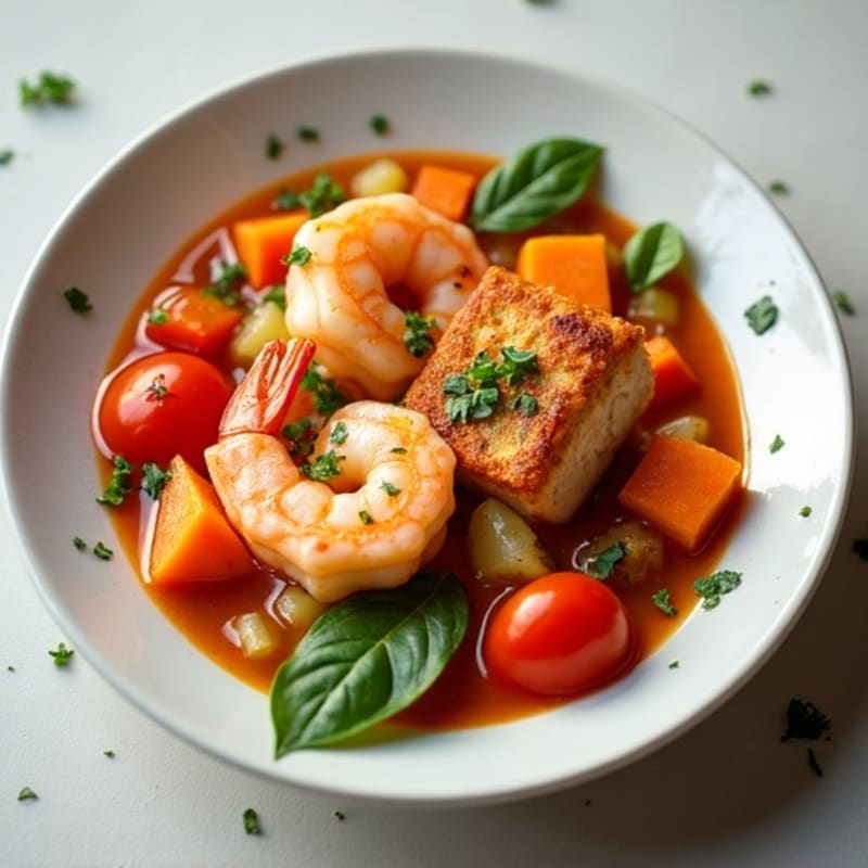 Hearty Seafood and Tomato Herb Stew