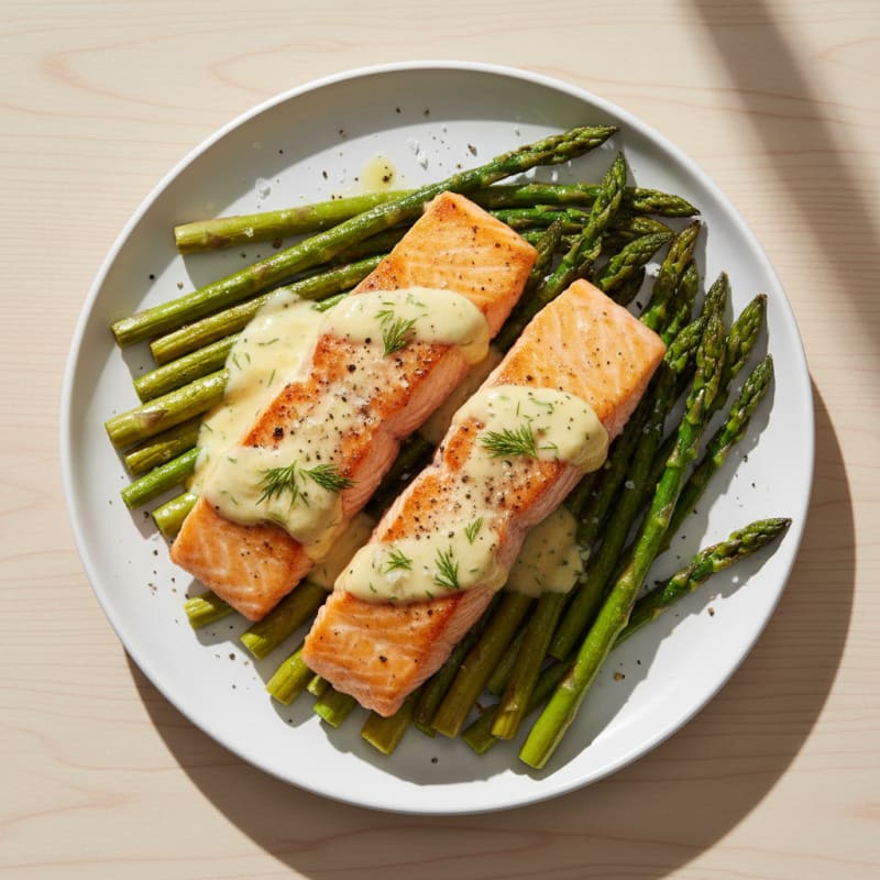 Pan-Seared Salmon with Lemon-Dill Sauce