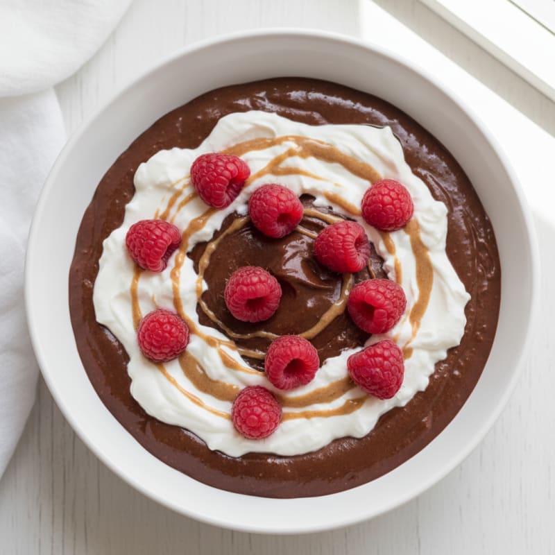 Silky Chocolate Protein Pudding with Greek Yogurt