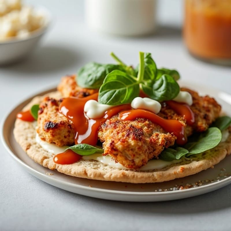 Crispy BBQ Ranch Chicken Flatbread