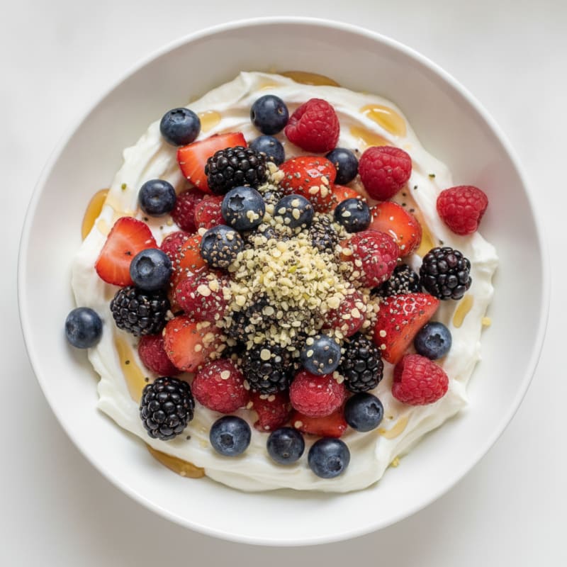 Creamy Greek Yogurt Protein Parfait with Mixed Berries