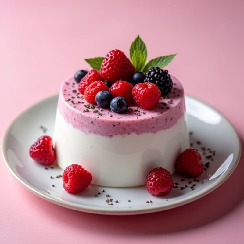 Silky Greek Yogurt Protein Pudding with Berries